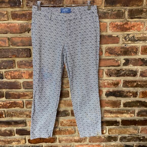Old Navy Black & White Geometric Harper Mid Rise Pants Women's Size 0 - Picture 1 of 5